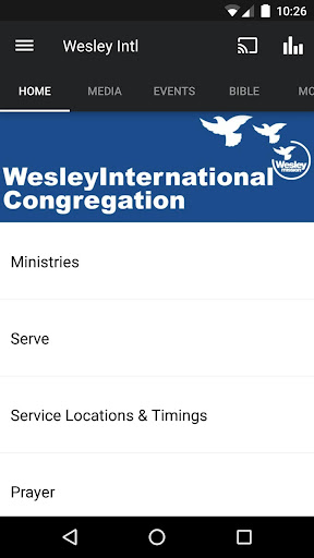 Android application Wesley International screenshort