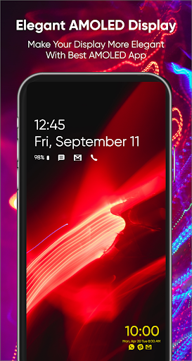 Always on Display AMOLED Super Edge Light Clock