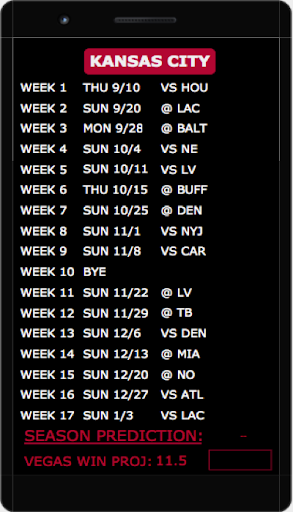 LOCTX2020- NFL Schedule Game