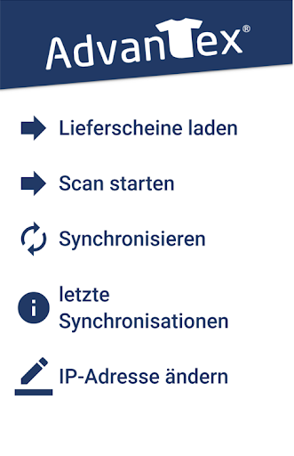 Android application AdvanTex Delivery Scan screenshort