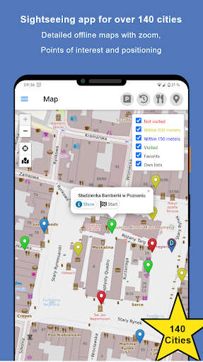 Android application Sightseeing Poznań screenshort