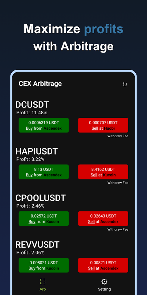 Crypto Arbitrage | CEXのおすすめ画像1