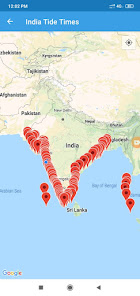 Captura de Pantalla 2 India Tide Times: GPS & Map android