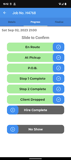 CDS Chauffeur App Screen 3