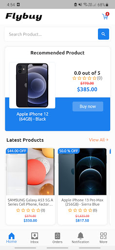 Android application Flybuy screenshort