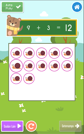Android application Belajar Matematik Tambah dan T screenshort