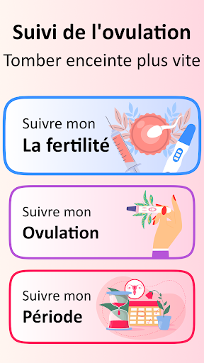 Android application Calendrier Ovulation Règles screenshort