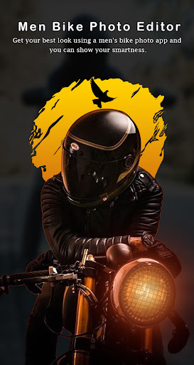 Android application Man Bike Rider Photo Editor screenshort