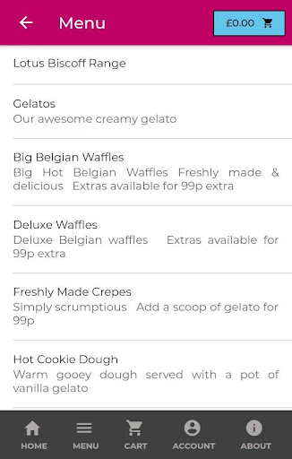 Dessert2You Screen 2