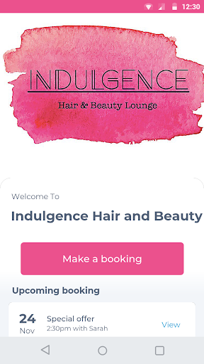 Android application Indulgence Hair and Beauty screenshort
