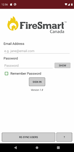 Android application FireSmart Home Assessment screenshort