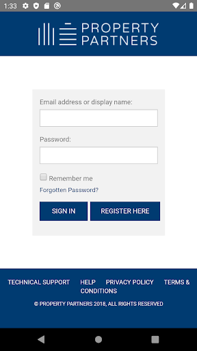 Android application Property Partners screenshort