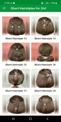 Android application Short Hairstyles for Girls screenshort