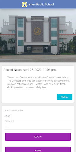 Android application Jairam Public School screenshort