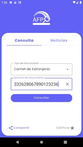 AFP Consulta Screen 3