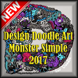 design doodle art monster 2017 icon