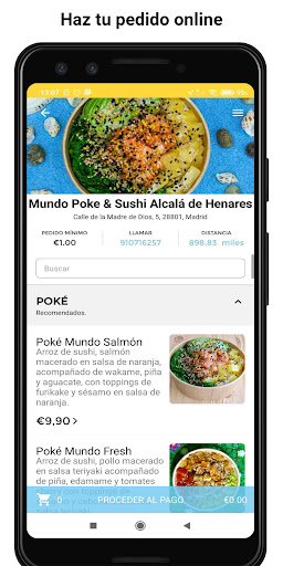 Android application Mundo poke & sushi screenshort