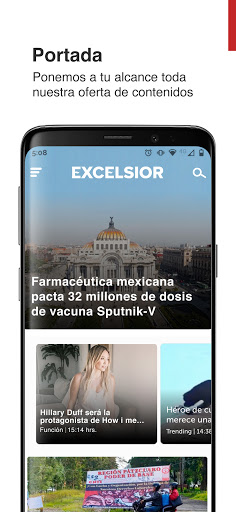 Android application Excélsior screenshort