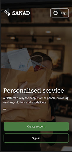 Sanad Services Screen 2