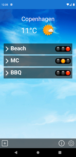 Android application Hobby Weather screenshort