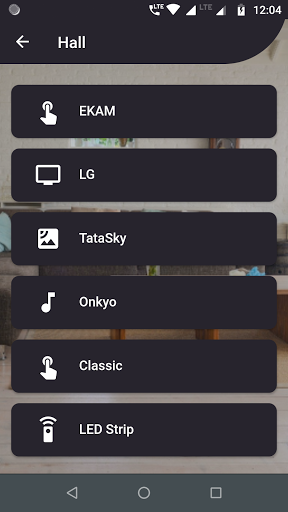 EKAM Home Automation Screen 2