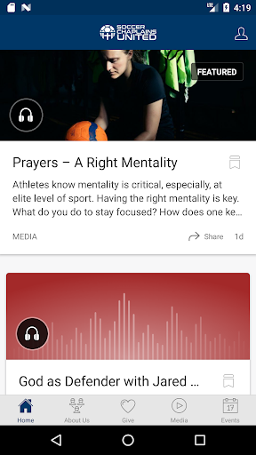 Android application SoccrChapUtd screenshort