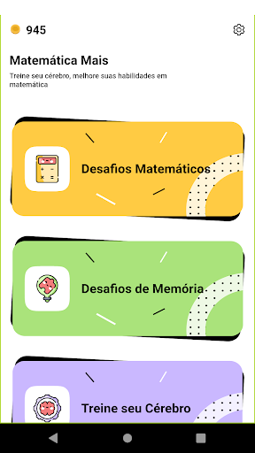Android application Matemática Mais screenshort