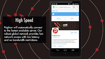 screenshot of Psiphon