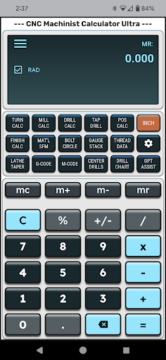Android application CNC Machinist Calculator Ultra screenshort