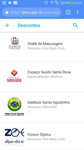 Viva Mais Card Screen 2