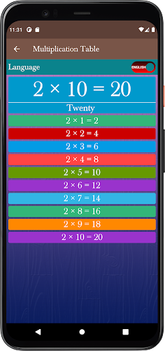 Multiplication Table &Counting Screen 3