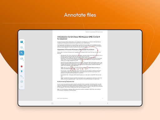 Screenshot of Content - Workspace ONE