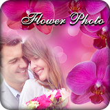 Flower photo frame icon
