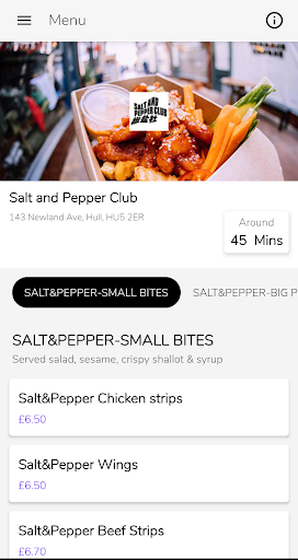 Android application Salt and Pepper Club screenshort