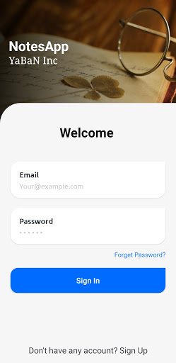 Android application NoteApp screenshort