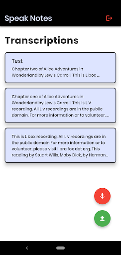 Android application Speak Notes screenshort