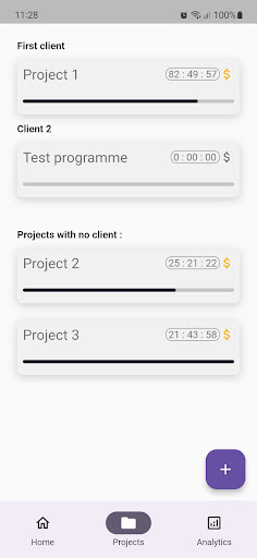 Project Timer - Tracker Screen 2
