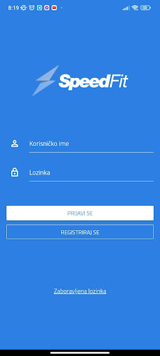 Android application SpeedFit Hrvatska screenshort