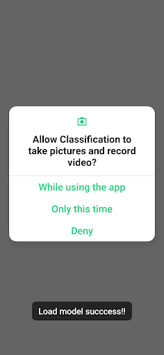 Android application AI Classification screenshort