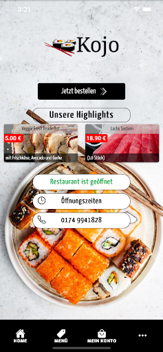 Android application Kojo Sushi screenshort