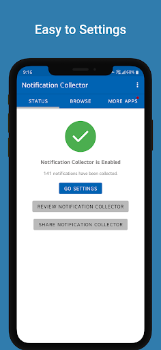 Android application Notification Collector screenshort
