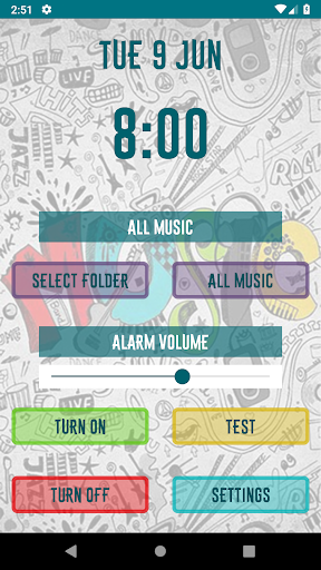 Android application Music Alarm Player screenshort