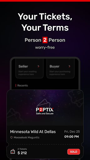 Android application P2PTIX screenshort