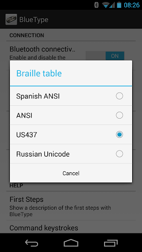 BlueType Screen 2