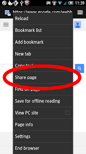 Android application WebPage Link extractor screenshort