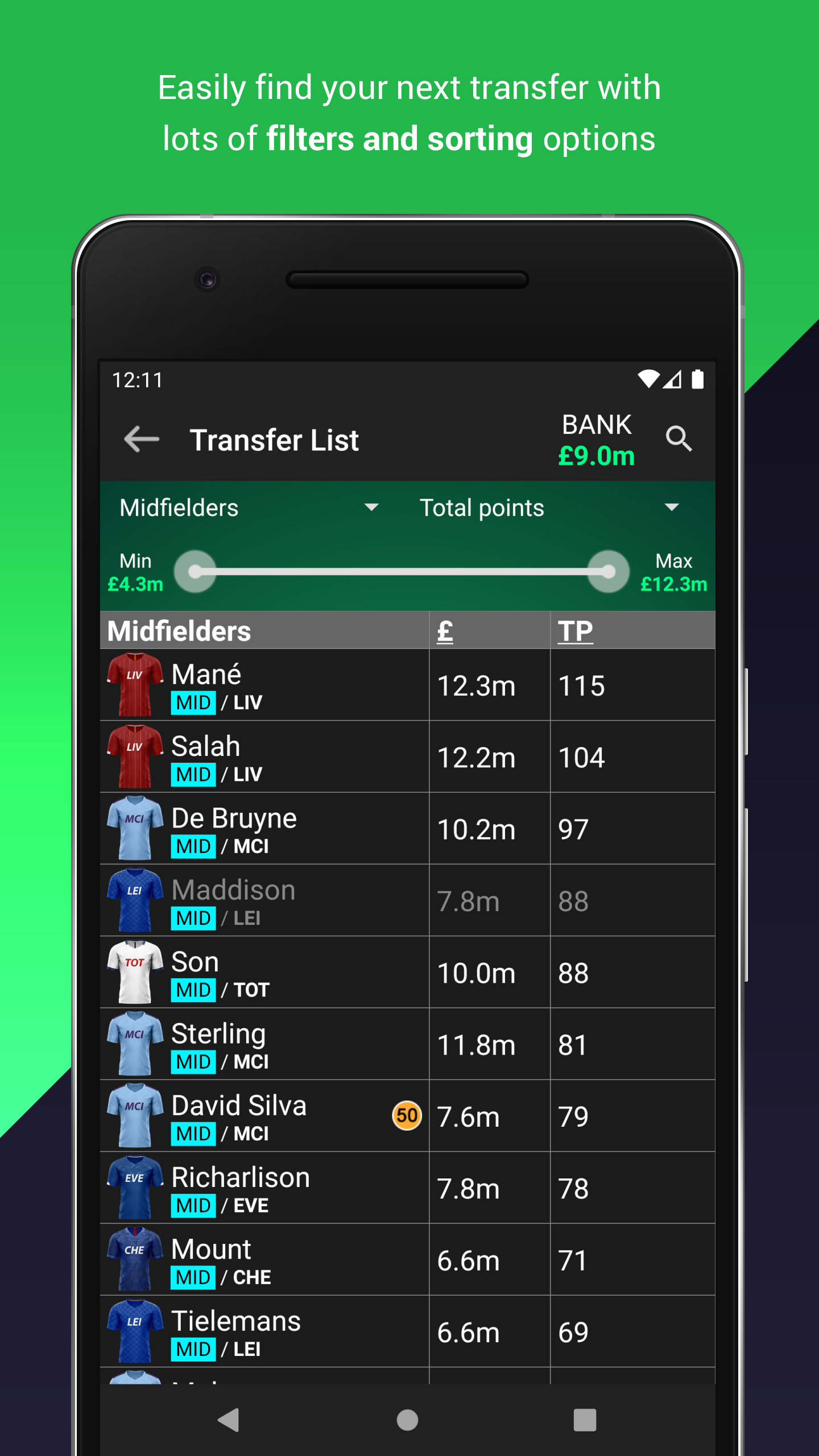 Android application (FPL) Fantasy Football Manager for Premier League screenshort