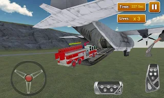 Firefighter Car Transporter 3D - Screenshot 1