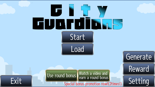 Android application CityGuardians -Defensive turn- screenshort
