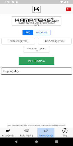Kamateks - Fence Calculator Screen 3