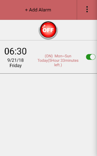Android application flashlight alarm screenshort